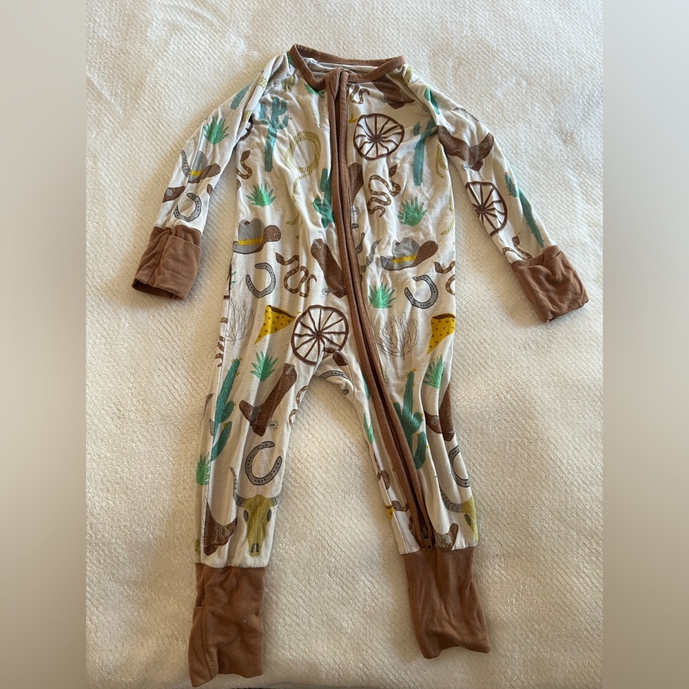 Little sleepies brown rodeo convertible zippy